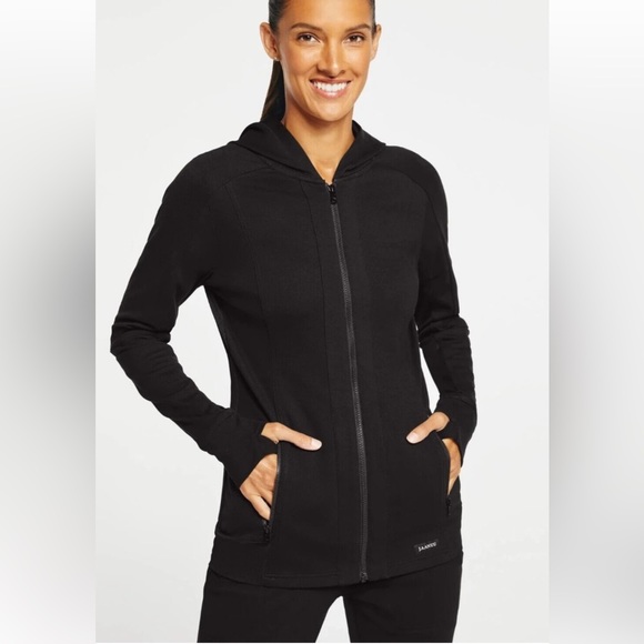 Jaanuu Jackets & Coats Jaanuu Scrub Zip Up Jacket Black Size Medium